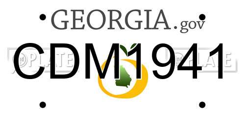 CDM1941 Georgia License Plate