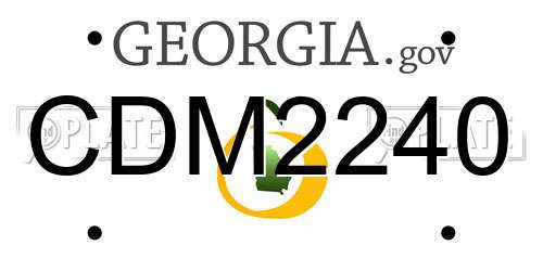 CDM2240 Georgia License Plate