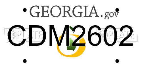 CDM2602 Georgia License Plate