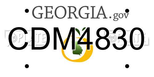 CDM4830 Georgia License Plate