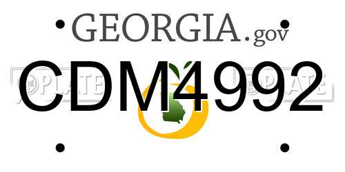 CDM4992 Georgia License Plate