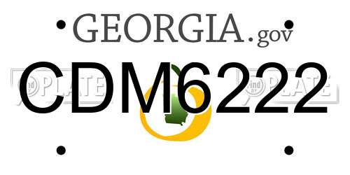 CDM6222 Georgia License Plate