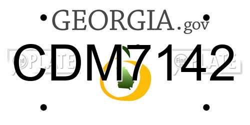 CDM7142 Georgia License Plate