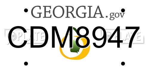 CDM8947 Georgia License Plate