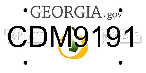 CDM9191 Georgia License Plate