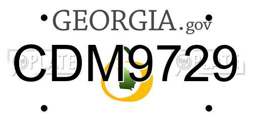 CDM9729 Georgia License Plate