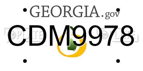CDM9978 Georgia License Plate