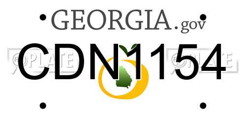 CDN1154 Georgia License Plate