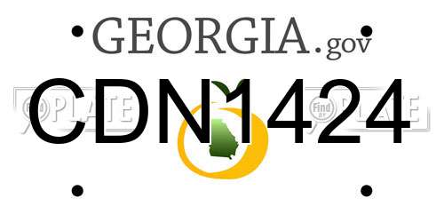 CDN1424 Georgia License Plate