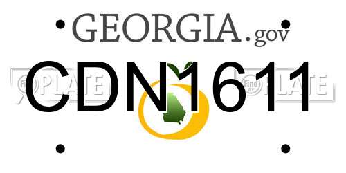 CDN1611 Georgia License Plate