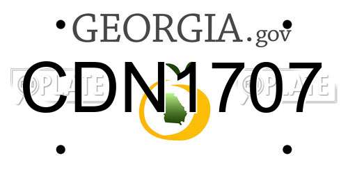 CDN1707 Georgia License Plate