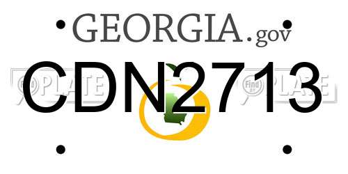 CDN2713 Georgia License Plate