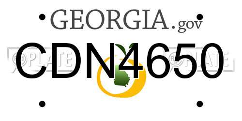 CDN4650 Georgia License Plate