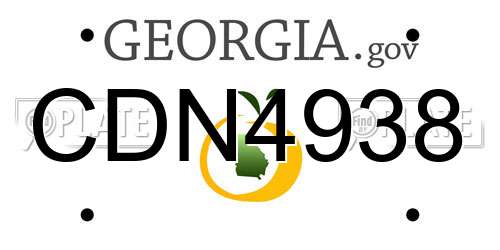 CDN4938 Georgia License Plate