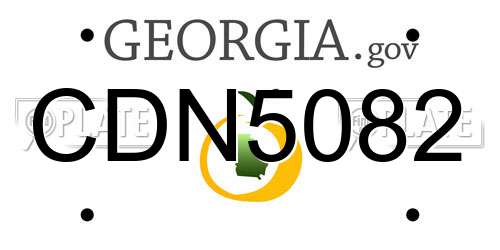 CDN5082 Georgia License Plate