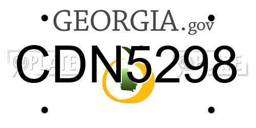 CDN5298 Georgia License Plate