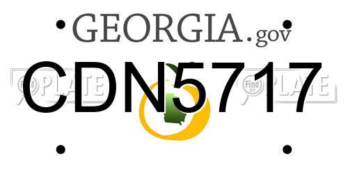 CDN5717 Georgia License Plate