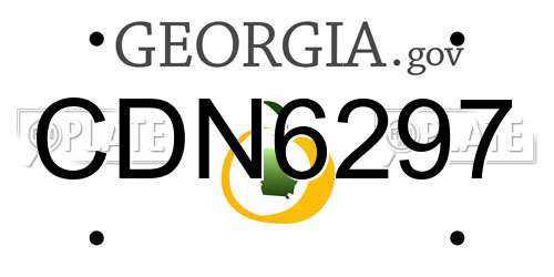 CDN6297 Georgia License Plate