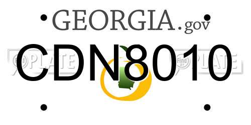 CDN8010 Georgia License Plate