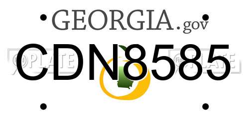 CDN8585 Georgia License Plate