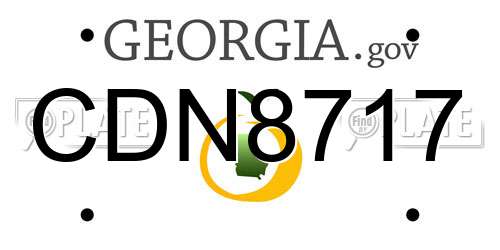 CDN8717 Georgia License Plate