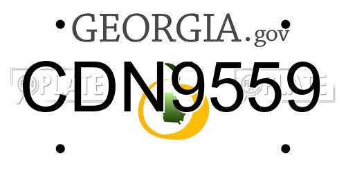 CDN9559 Georgia License Plate