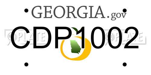 CDP1002 Georgia License Plate