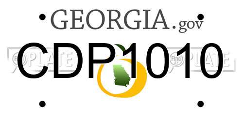 CDP1010 Georgia License Plate