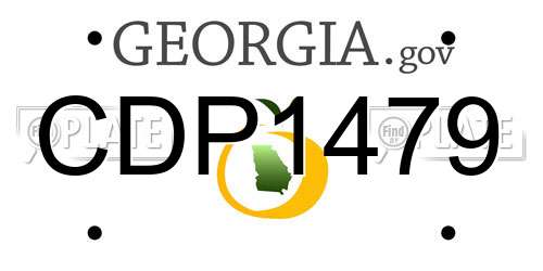 CDP1479 Georgia License Plate