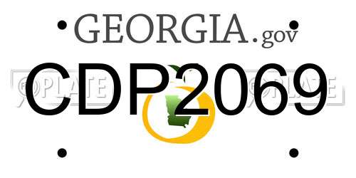 CDP2069 Georgia License Plate