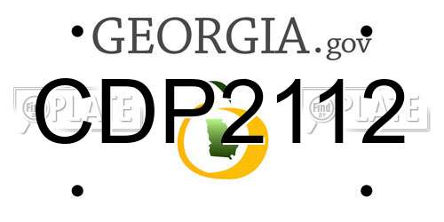 CDP2112 Georgia License Plate
