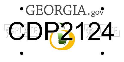 CDP2124 Georgia License Plate