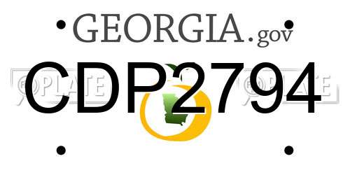 CDP2794 Georgia License Plate