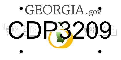 CDP3209 Georgia License Plate