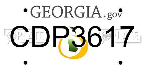 CDP3617 Georgia License Plate