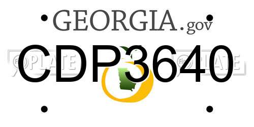CDP3640 Georgia License Plate
