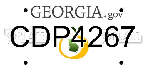 CDP4267 Georgia License Plate
