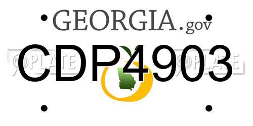 CDP4903 Georgia License Plate