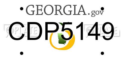 CDP5149 Georgia License Plate