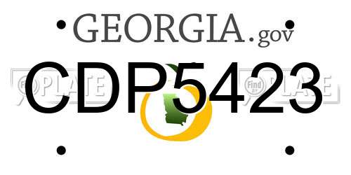 CDP5423 Georgia License Plate