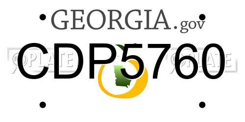 CDP5760 Georgia License Plate
