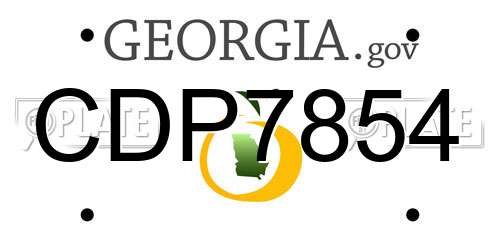 CDP7854 Georgia License Plate