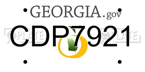 CDP7921 Georgia License Plate
