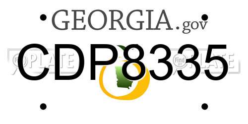 CDP8335 Georgia License Plate