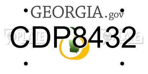 CDP8432 Georgia License Plate