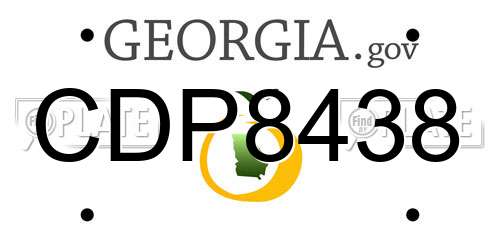 CDP8438 Georgia License Plate