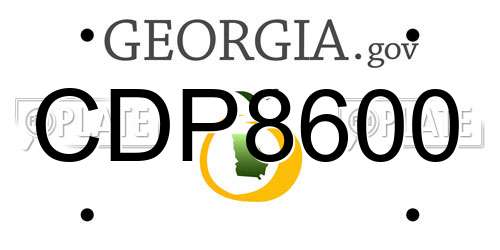 CDP8600 Georgia License Plate