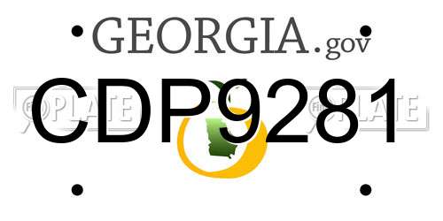 CDP9281 Georgia License Plate