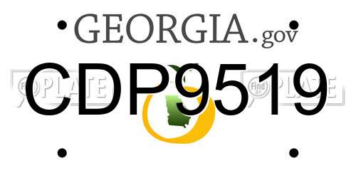 CDP9519 Georgia License Plate