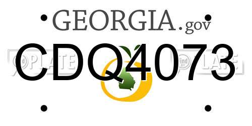 CDQ4073 Georgia License Plate